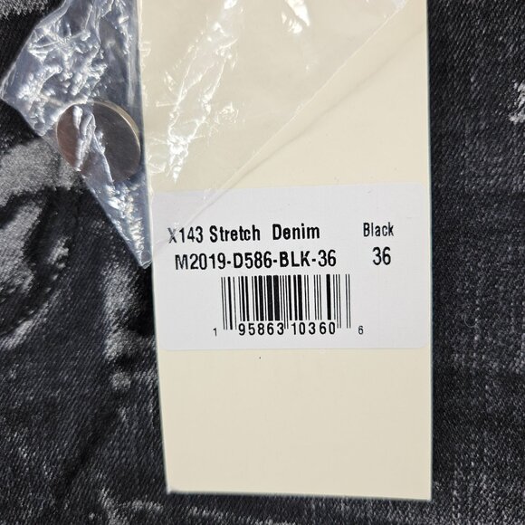 mnml Jeans Men 36 Black X143 Stretch Denim Distressed Slim Fit Pants Punk Skater - Picture 3 of 16